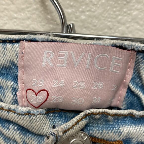 Revice Distressed Straight Leg Button Fly Jeans Size 28 - Picture 2 of 9